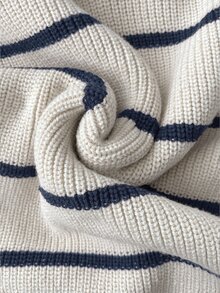 Flirla Women's Colorblock Striped Turtleneck Knit Sweater, Autumn/Winter Knit Pullover Fall - Multicolor - View 5