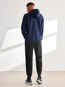 Driftmere Men Casual Versatile Hoodie & Drawstring Waist Sweatpants Set, Fall/Winter Clothes - Multicolor - View 2
