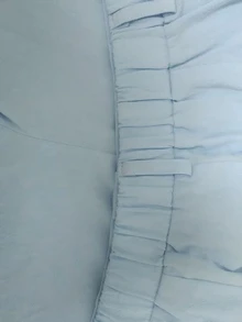 Omancia 女款 100% 純棉 2 件套，淺藍色無袖 V 領鈕扣背心與寬腿長褲，優雅休閒夏季度假穿搭 - 中等水洗藍 - 查看 8