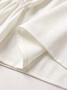 Balvessa Women's Elegant Versatile Ruffle Bell Sleeve Blouse Teachers' Day Office Dinner Off-White Autumn - White - View 4