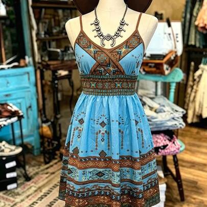 Bohemian Halter Dress, Perfect For Any Occasion-A Great Gift Idea