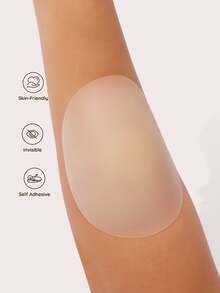 SHEIN Invisible Nipple Cover, Skin Friendly Self-Adhesive Reusable Silicone Breast Pasties For Women Strapless Backless Deep V Dress Summer Wedding Party - Apricot - View 4