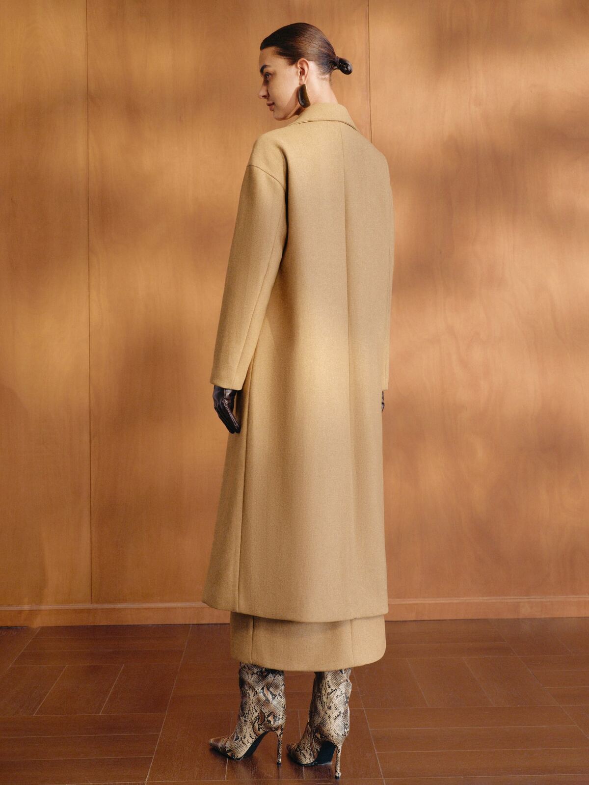 WOMEN'S AUTUMN/WINTER WOOL BLEND LONG OVERCOAT - image - 7