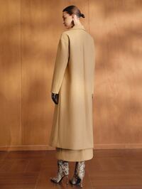 WOMEN'S AUTUMN/WINTER WOOL BLEND LONG OVERCOAT - image - 7