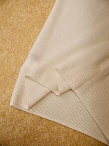 MOTF 100% CASHMERE V-NECK SOLID COLOR SWEATER - White - View 8