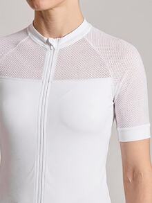 SHEIN Cheerettes 女款純色短袖單車上衣 - 白色 - 查看 3