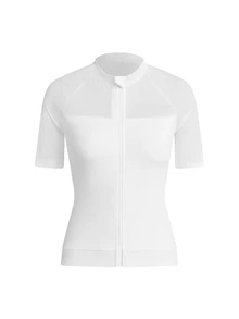 SHEIN Cheerettes 女款純色短袖單車上衣 - 白色 - 查看 7