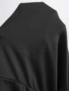 Auvina Plus Size Minimalist Elegant Off-Shoulder Burnout Women's Dress - Black - View 5