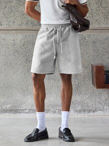 ESTAVOR Casual Men's Drawstring Waist Summer Daily Shorts - Grey - View 5