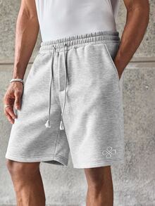 ESTAVOR Casual Men's Drawstring Waist Summer Daily Shorts - Grey - View 4