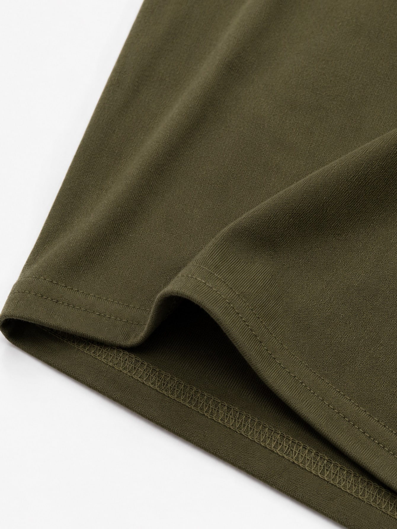 Military Green Suede Fringe Mini Dress, view 7