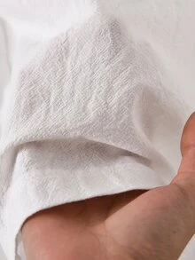 Rusticease 女款圓領短袖上衣與寬腿褲休閒兩件套 - 白色 - 查看 7