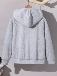 SHEIN 青少年男孩拉鍊休閒百搭日常穿著長袖衛衣 - 彩色 - 查看 2