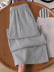 Rusticease Women's Striped Casual Versatile Everyday Travel Long Pants - Multicolor - View 6