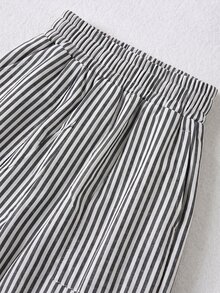 Rusticease Women's Striped Casual Versatile Everyday Travel Long Pants - Multicolor - View 2