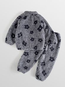 Maija Kids Maija Kids 兒童女童秋季連帽衫與運動衫套裝 - 黑與白 - 查看 2
