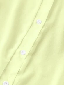 Franclia 领口基础款透明纯色极简衬衫 - 淡黃色 - 查看 5