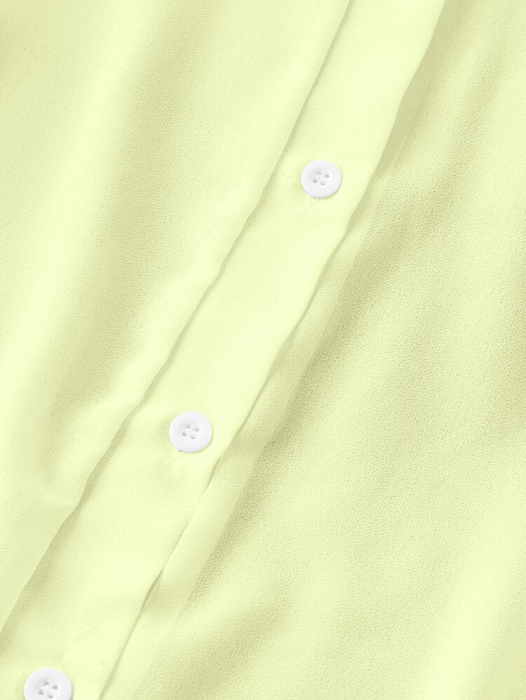 Franclia Collar básico de unicolor transparente minimalista - Amarillo claro - Añade 5
