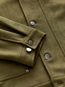 AXEPEAK Men's Casual Colorblock Collar Jacket, Spring/Autumn - Green - View 6