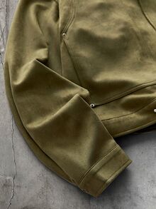 AXEPEAK Men's Casual Colorblock Collar Jacket, Spring/Autumn - Green - View 4