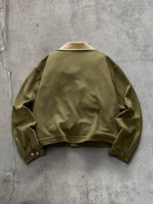 AXEPEAK Men's Casual Colorblock Collar Jacket, Spring/Autumn - Green - View 3