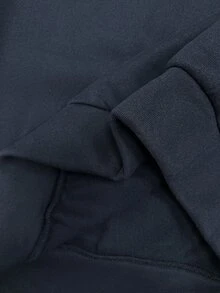 Trelyra Colorblock Casual Preppy White Versatile Women's Mid-Length Dress School Fall - Navy Blue - View 7