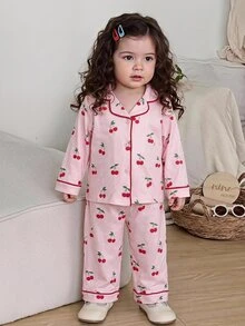 SHEIN Baby Girls Pajamas - Pink - View 1