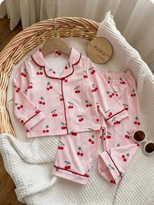 SHEIN Baby Girls Pajamas - Pink - View 4