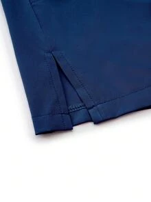 TaskEZ Solid Color Short Sleeve & Pants /Nursing Scrub Uniform Set - Dark Wash - View 8