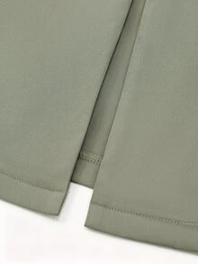 Celisse Women's Solid Color Casual Versatile Daily Travel Trench Coat Jacket - Green - View 9