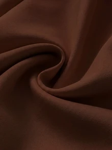 SHEIN Vestido mini ajustado para mujer con cuello en V, sin mangas, hebilla de metal en la cintura, unicolor, diseño elegante y minimalista, para fiesta y oficina, verano - Café - Ver 3