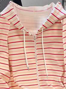 Resyla Autumn Casual Striped Sweatshirt - Multicolor - View 3