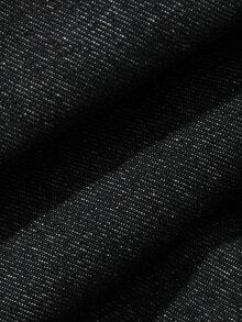 FRIFUL Women's Single-Breasted Long Sleeve Top And Pants Casual Daily Denim Set Fall - Black - View 13