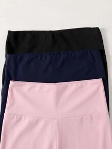 SHEIN Girlism 驚喜盒 [隨機6件商品，發送3件] 青少年女孩針織素色高腰運動瑜伽單車短褲、手機包，3件套 - 彩色 - 查看 7