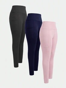 SHEIN Girlism 驚喜盒 [隨機6件商品，發送3件] 青少年女孩針織素色高腰運動瑜伽單車短褲、手機包，3件套 - 彩色 - 查看 8