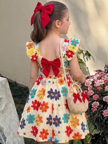 SHEIN Tween Girls Dresses - Multicolor - View 9