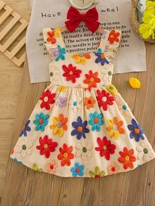 SHEIN Tween Girls Dresses - Multicolor - View 6
