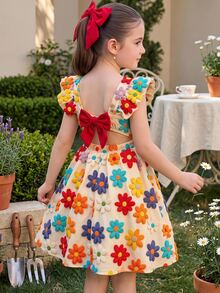 SHEIN Tween Girls Dresses - Multicolor - View 4