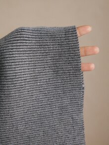 Poéselle Women's Solid Color Zipper Front Casual Knit Vest - Navy Blue - View 9