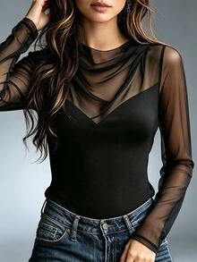 MYSTAURA Women T-Shirts - Hitam - View 4