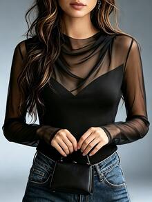 MYSTAURA Women T-Shirts - Hitam - View 6