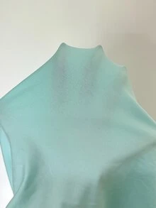 Aloruh 女款優雅性感V領蕾絲拼接修身長袖淺藍色T恤，青綠薄荷色上衣，適合外出，秋季 - 水鴨藍 - 查看 10