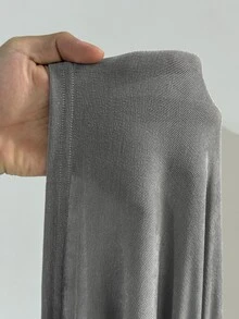 Rustia Gaun Bodycon Lengan Terompet Bahu Terbuka Plus Gaun Koktail Malam Musim Gugur Abu-abu Elegan Seksi - Grey - View 9