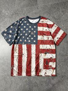 Gym Rark Men's Star Print Colorblock Casual Daily Travel Sports T-Shirt - Black - View 4