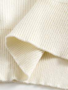 Teen Girl Casual Versatile Solid Color Cardigan - White - View 8