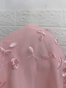 Rafferiza 优雅蕾丝提花连衣裙 - 粉色 - 查看 9