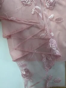Rafferiza 优雅蕾丝提花连衣裙 - 粉色 - 查看 8