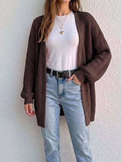 SHEIN Tween Girl Casual Versatile Daily Outing Cardigan