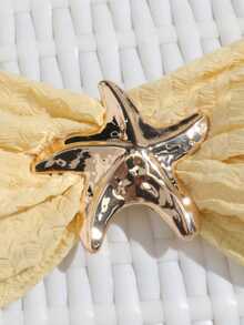 Livesso Women's Vacation Beach Starfish Decor Swimwear Set Fall - Light Yellow - View 4
