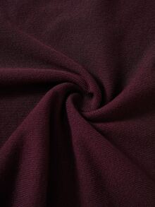 Rusticease Sweater Pullover Longgar Lengan Kelelawar Leher V Warna Polos untuk Wanita Ukuran Besar Musim Dingin - Coklat - View 6